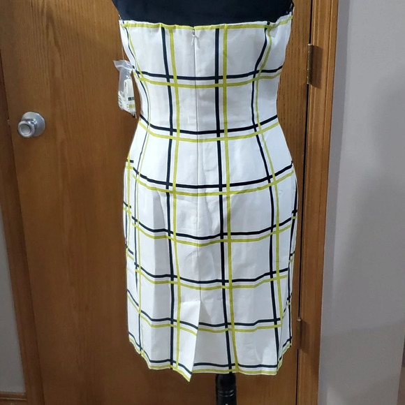 Gianni Bini green black white strapless nwt dress sharp - Picture 6 of 9